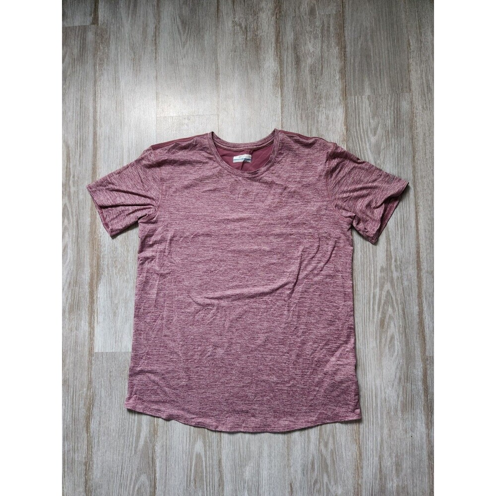 Columbia Men's Runner Shirt Short Sleeve Round Neck Heathered Red Soft Sz M EUC